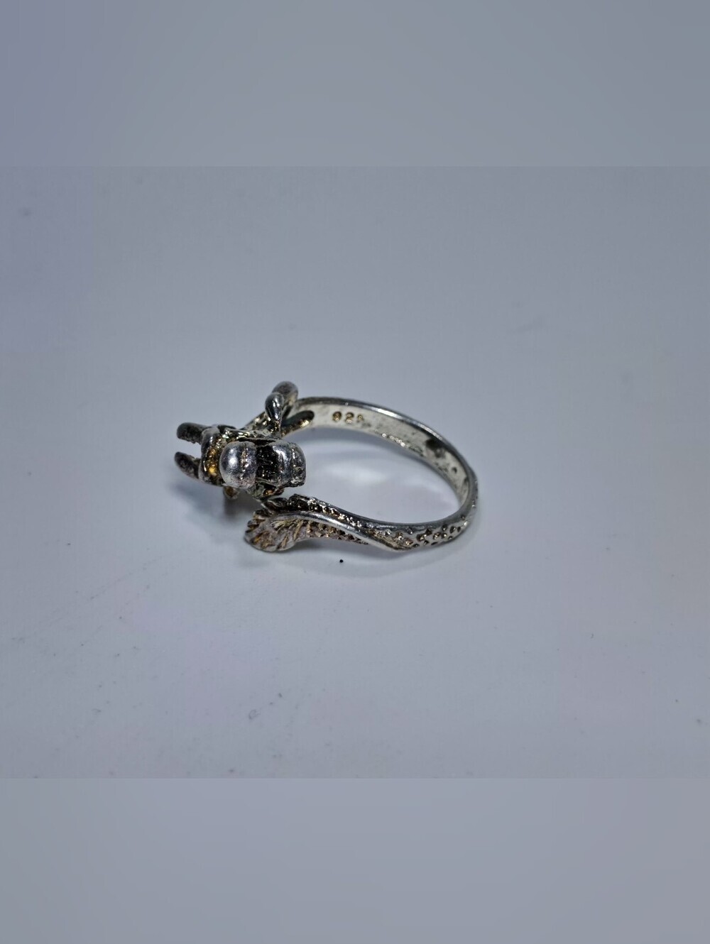 Vintage Sterling Silver 925 3D Dragon Wrap Ring - Adjustable Gothic Punk Style - Picture 1 of 8